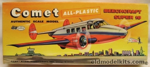 Comet 1/60 Beechcraft Super 18 Twin Beech, PL502-69 plastic model kit